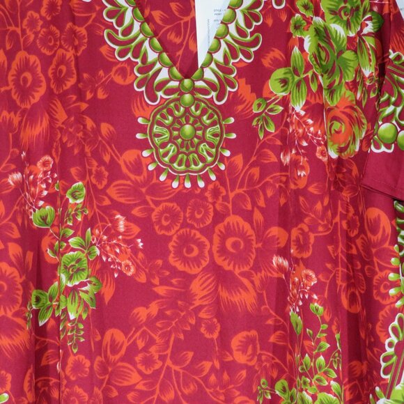 NWT - Women's Kaftan Kimono Maxi Style Dress - Red - Picture 7 of 7